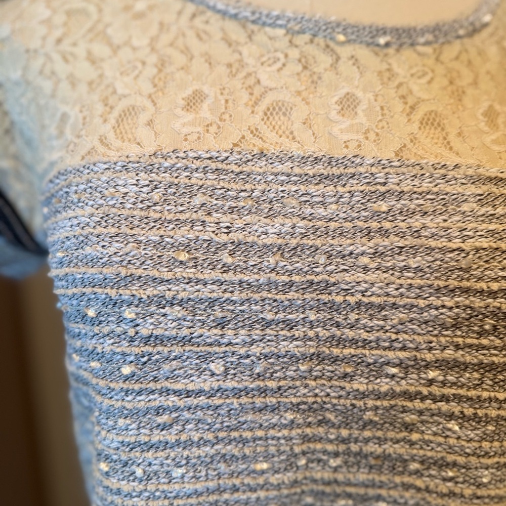 Sanctuary Tweed and Lace Top with sequin detail - Picture 2 of 5